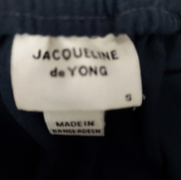 Jacqueline de Yong Navy High Paper bag Waist with Belt - Picture 5 of 7